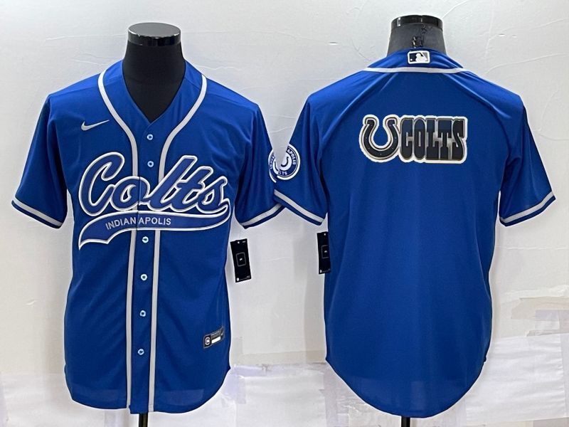 Men Indianapolis Colts Blank Blue 2022 Nike Co branded NFL Jerseys->indianapolis colts->NFL Jersey